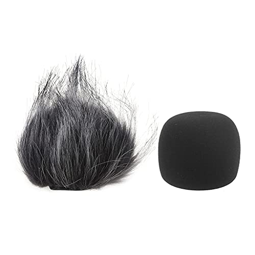 Kelisdi Mini-Mikrofon, pelziger Schwamm, Handmikrofon für Zoom H1-Recorder, Mikrofon, Pelz- und Schaumstoff-Ersatzteile von Kelisdi