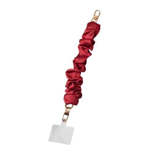 Modische kurze Handschlaufe, mobiles Umhängeband, Polyester/Legierung, freihändige Verwendung, große Kettendesigns für Komfort und Sicherheit von Kelisdi
