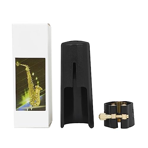 Saxophon-Blattschraube aus PU-Leder, mit Mundstück, Clip-Verschluss, professionelles Saxophon-Werkzeug Saxophon-Blattschraube aus PU-Leder, mit Mundstück, Clip-Verschluss, professionelles Saxophon-Werkzeug von Kelisdi