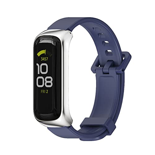 Armband für Samsung Galaxy fit 2 SM-R220 Watch Silikon Ersatzarmband für Damen Herren Männer Frauen Loop Sport Ersatzbänder Kompatibel mit Samsung Galaxy fit 2 SM-R220 (blau) von Kemikeji