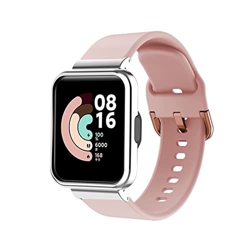 Kemikeji Armband für Xiaomi Mi Watch Lite 2 /Redmi Watch 2 Lite Watch Silikon Ersatzarmband + Hülle für Damen Herren Frauen Loop Sport Kompatibel mit Xiaomi Mi Watch Lite 2 /Redmi Watch 2 Lite von Kemikeji