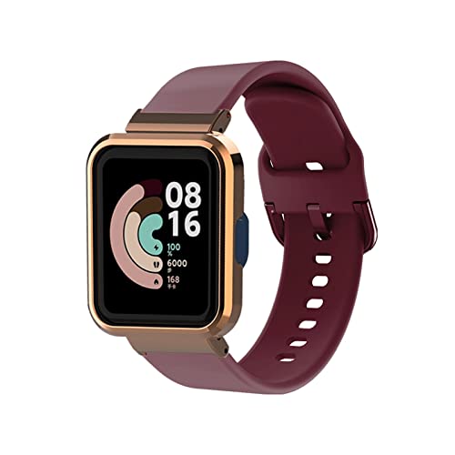 Kemikeji Armband für Xiaomi Mi Watch Lite 2 /Redmi Watch 2 Lite Watch Silikon Ersatzarmband + Hülle für Damen Herren Frauen Loop Sport Kompatibel mit Xiaomi Mi Watch Lite 2 /Redmi Watch 2 Lite von Kemikeji