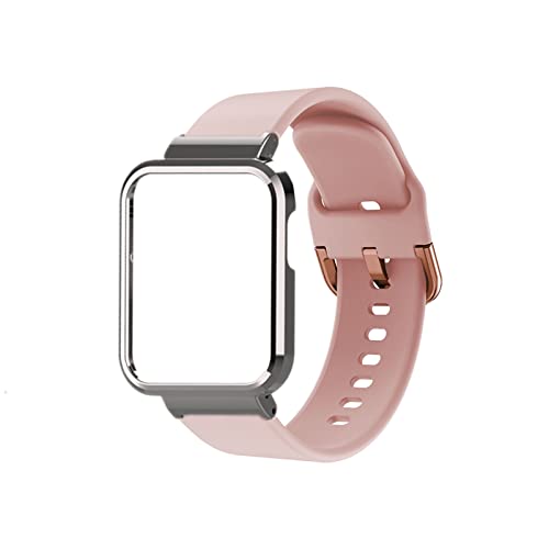 Kemikeji Silikon Armband für Xiaomi Mi Watch Lite/Redmi Watch Ersatzarmband + Hülle Loop für Damen Herren Männer Frauen Sport Ersatzbänder Kompatibel mit Xiaomi Mi Watch Lite/Redmi Watch (H) von Kemikeji