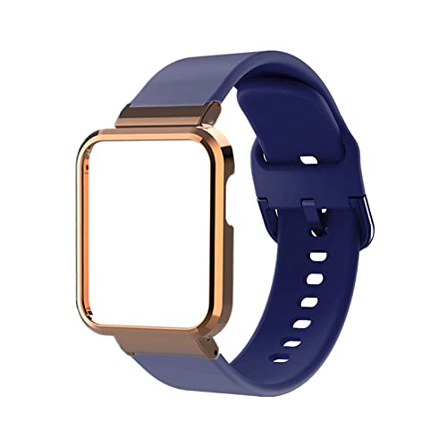 Silikon Armband für Xiaomi Mi Watch Lite/Redmi Watch Ersatzarmband + Hülle Loop für Damen Herren Männer Frauen Sport Ersatzbänder Kompatibel mit Xiaomi Mi Watch Lite/Redmi Watch (A) von Kemikeji