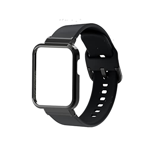 Silikon Armband für Xiaomi Mi Watch Lite/Redmi Watch Ersatzarmband + Hülle Loop für Damen Herren Männer Frauen Sport Ersatzbänder Kompatibel mit Xiaomi Mi Watch Lite/Redmi Watch (B) von Kemikeji