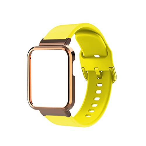 Silikon Armband für Xiaomi Mi Watch Lite/Redmi Watch Ersatzarmband + Hülle Loop für Damen Herren Männer Frauen Sport Ersatzbänder Kompatibel mit Xiaomi Mi Watch Lite/Redmi Watch (D) von Kemikeji