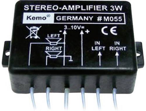 Kemo M055 Stereo-Verstärker Baustein 9 V/DC 3W 8Ω von Kemo