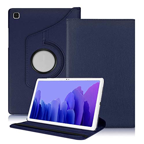 Kemocy Hülle für Samsung Galaxy Tab A7 10.4 2020, 360 Grad Drehung PU Leder mit Standfunktion Schutzhülle für Samsung Galaxy Tab A7 10,4 Zoll 2020 SM-T500 / T505 / T507 Tablet,Dunkelblau von Kemocy