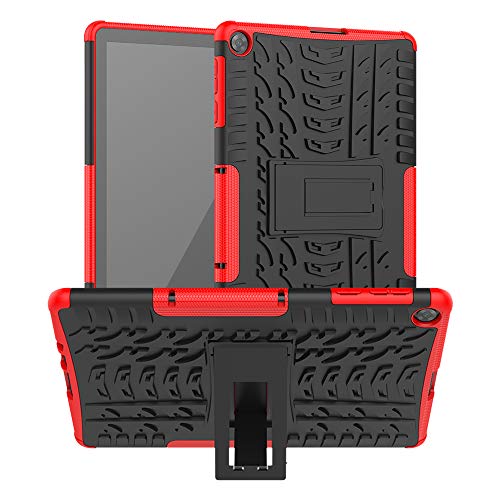 Kemocy Schutzhülle für Huawei MatePad T10 / T10s 2020, Schutz aus PC + TPU mit Standfunktion für Huawei MatePad T10s 10,1 Zoll AGS3-L09 AGS3-W09 / T10 9,7 Zoll AGR-L09 W09 T Tablet, Rot von Kemocy