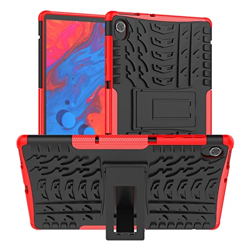 Kemocy Schutzhülle für Lenovo Tab M10 Plus TB-X606F/TB-X606X, PC + TPU mit Standfunktion Schutzhülle für Lenovo Tab M10 FHD Plus 10,3 Zoll Tablet, Rot von Kemocy