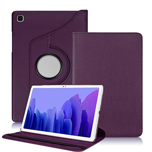 Kemocy Schutzhülle für Samsung Galaxy Tab A7 10.4 2020, drehbar um 360 Grad Flip Cover mit Halterung für Samsung Galaxy Tab A7 T505 / T500 / T507 10.4 Zoll Tablet, Violett von Kemocy