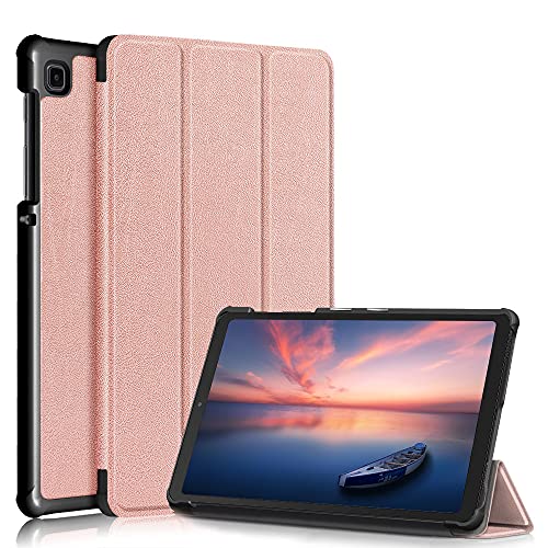 Kemocy Schutzhülle für Samsung Galaxy Tab A7 Lite 8.7, PU-Leder, Klapphülle mit Standfunktion für Samsung Galaxy Tab A7 Lite SM-T220/T225/T227 8.7 Zoll Tablet, Roségold von Kemocy