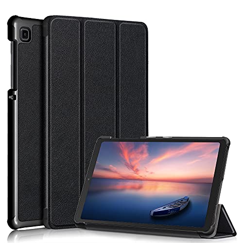 Kemocy Schutzhülle für Samsung Galaxy Tab A7 Lite 8.7 2021,PU Leder Flip Cover mit Standfunktion Hülle für Samsung Galaxy Tab A7 Lite SM-T225/ T220/ T227 8.7 Zoll Tablet,A-Schwarz von Kemocy
