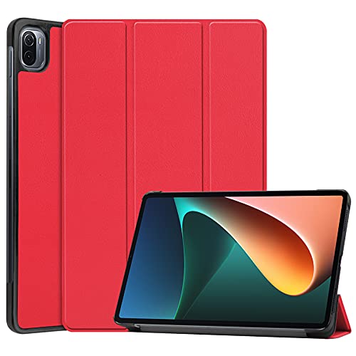 Kemocy Schutzhülle für Xiaomi Mi Pad 5/5 Pro 2021, Schutz mit Standfunktion, Schutzhülle für Xiaomi Pad 5/Xiaomi Pad 5 Pro 11 Zoll 2021 Tablet, rot von Kemocy