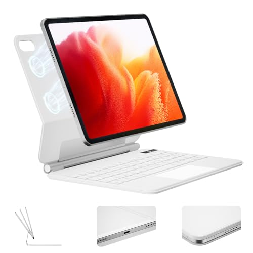 KenKe keyborad Hülle für iPad 10. Generation 27,7 cm (11 Zoll) 2022, Magische Tastatur, schwebender freitragender Ständer, Hoch-/Querformat, Multi-Touch-Trackpad mit Hintergrundbeleuchtung in 7 Farben von KenKe