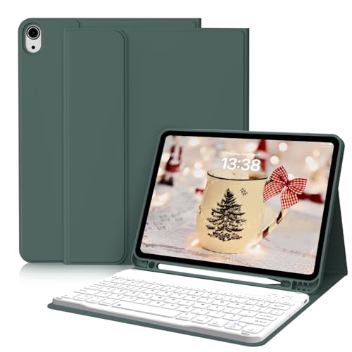 iPad Air4 Hülle mit Tastatur (dunkelgrün) von KenKe