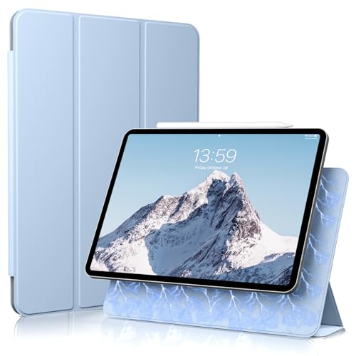 kenke Schutzhülle für iPad Pro 27.9 cm (11 Zoll) 2020 2. Generation, stark magnetisch, ultradünn, Smart Cover für iPad Pro 11 Zoll (27.9 cm), unterstützt Apple Pencil Paar & Laden, Hellblau von KenKe