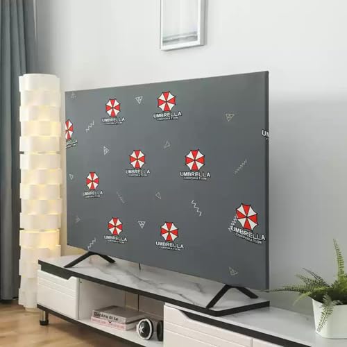 KenLung TV-Staubschutzhülle, Staubdichte TV-/PC-Displayschutzfolie, Universeller Elastischer Fernseher-All-Inclusive-Schutz Für 45 Bis 75 Zoll, TV-Dekoration Mit Einfachem Muster(C,45-55in) von KenLung
