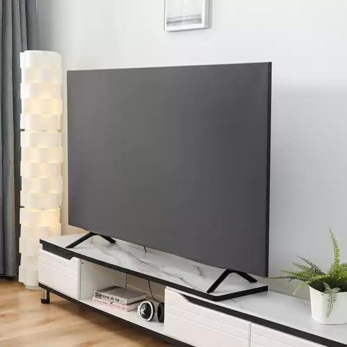 KenLung TV-Staubschutzhülle, Staubdichte TV-/PC-Displayschutzfolie, Universeller Elastischer Fernseher-All-Inclusive-Schutz Für 45 Bis 75 Zoll, TV-Dekoration Mit Einfachem Muster(F,56-65in) von KenLung