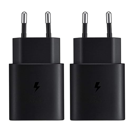 2 Stücke 25W USB C Ladegerät Schnellladegerät für Samsung Galaxy S24 S23 S22 S21 S20 Plus Ultra S24+ S23+/Z Fold 5/4/ Z Flip 5/4 5G/ Note20/10/A54 A55/ iPhone, iPad, Tablet, Ladeadapter Netzteil von KenSera