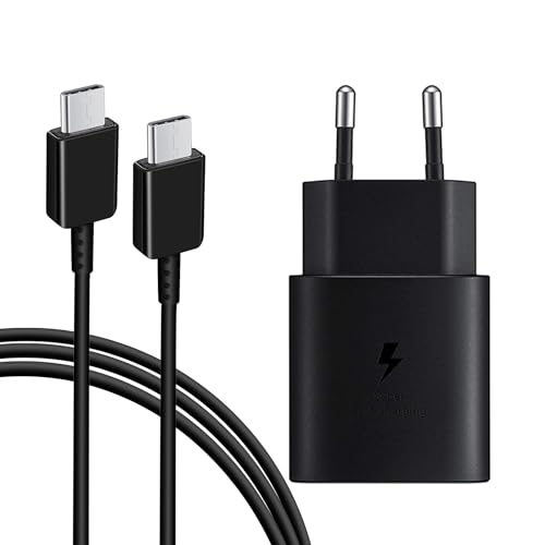 25W USB C Ladegerät mit Schnellladekabel 1,5M Handy Schnellladegerät für Samsung Galaxy S24 S23 S22 S21 S20 Ultra A70 A55 A54 A53 A34 A33 A14 A13 M52 M51 M34 M14 M13 5g, Typ C Ladekabel Netzteil von KenSera