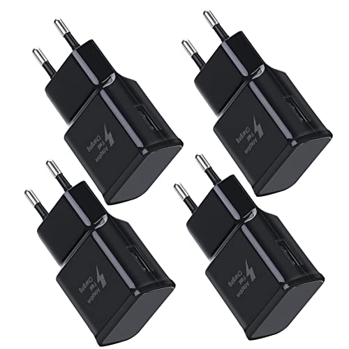 4er Pack USB Netzteil Ladegerät Adapter Stecker 5V-2A Universal Schnellladegerät Für iPhone 11/X 8/7/6, Samsung Galaxy S22 S21 S20 S10 S6 S7 S8 S9/Edge/Plus/Active, A54 A34, Note 8/9/10 Handys von KenSera