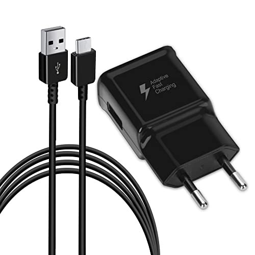 Ladeadapter mit Schnellladefunktion (USB Typ-C) Schnellladegerät mit Original Ladekabel 1,5m Für Samsung Galaxy S10/S9/S8/S10e/S10+/S8+/S9+/Note 8 9 10/S22/S21/S21+/S21 Ultra/ S20/Z Flip3/A30/A53 von KenSera