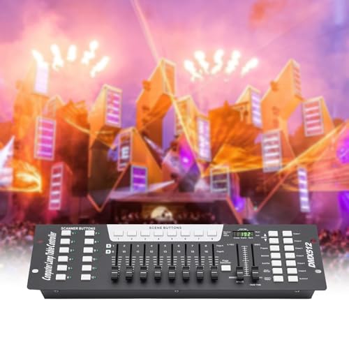 DMX Controller 192-Kanal-DMX512-Controller Konsole mit HD-LED-Anzeige DJ Steuerung 240 Programmierbar Szenen Party Betreiber Equippment Bühnen Steuergerät Musikgesteuert Ausrüstung von KenSyuInt