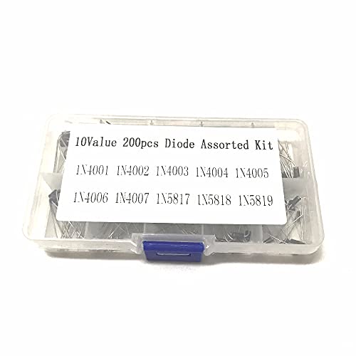 10 Werte 200 stücke ( 1N4001 ~ 1N5819) 1N4002 1N4003 1N4004 1N4005 1N4006 1N4007 1N5817 1N5818 Diode sortierte Kitset von Keneddng