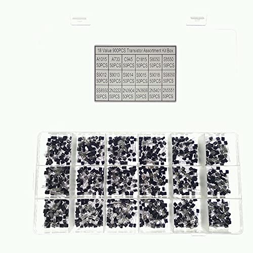 18 Werte 900pcs. A1015 ~ 2N5551 SS8550 2N2222 2N3904 2N3906 2N5401 Transistor-Sortiments-Kit. 18 Werte 900pcs. A1015 ~ 2N5551 SS8550 2N2222 2N3904 2N3906 2N5401 Transistor-Sortiments-Kit. von Keneddng