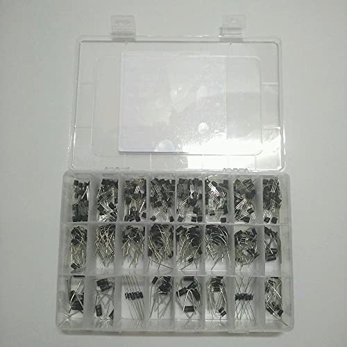 24 Werte 400pcs. 2n2222 ~ FR157 1N5399 RL201 RL207 1N5401 1N5004 1N5408 1N5819 SR260 SR360 FR104 FR107 Transistor-Diodenkit. von Keneddng