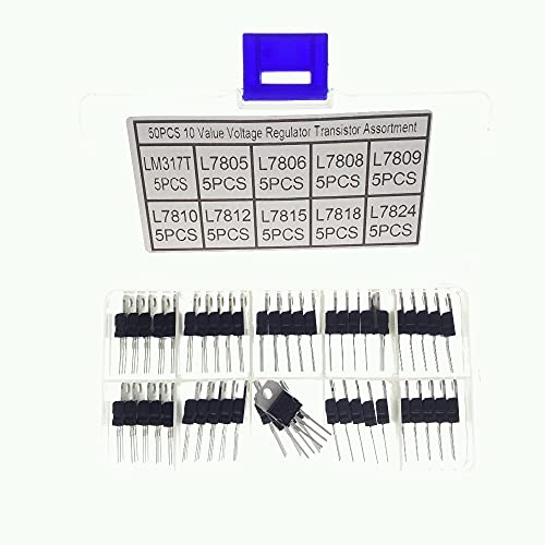Keneddng 10 Werte 50pcs. (LM317T ~ L7824) L7805 L7806 L7808 L7809 L7810 L7812 L7815 L7818 Spannungsregler Transistor Sortimentsatz von Keneddng