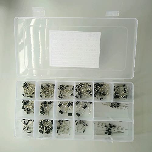 Keneddng 16 Werte 200pcs. 1N4001 ~ FR157 1N4007 1N4009 1N5392 1N5399 RL201 RL207 1N5401 Dioden Brückengleichricher Sortiment Kit Set Keneddng 16 Werte 200pcs. 1N4001 ~ FR157 1N4007 1N4009 1N5392 1N5399 RL201 RL207 1N5401 Dioden Brückengleichricher Sortiment Kit Set von Keneddng