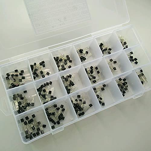 Keneddng 18 Werte 360pcs. (S9012 ~ A733) C1815 A1015 MPA42 MPA92 C945 A733 NPN PNP bis-92 Triode Silicon Transistor Sortimentsatz von Keneddng