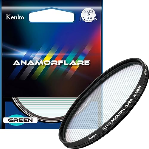 Kenko ANAMORFLARE Green φ82mm, Strahlenförmiger Streulichteffekt-Filter, Drehbarer Rahmen, Hergestellt in Japan, Grün 549773 von Kenko