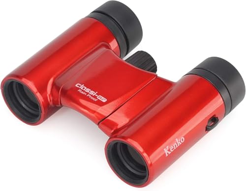 Kenko Fernglas Classi-Air 10x21 DH, Dachprisma, leichtes, faltbares & kompaktes Design, Mehrschichtvergütung, Rot 021392 von Kenko