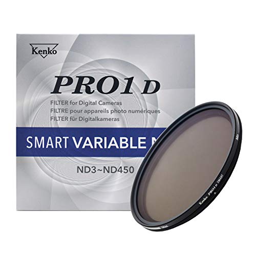 Kenko Variabler Graufilter PRO1D SMART Variable NDX ND3-450 72mm, für Videoaufnahmen, Einstellung der Lichtintensität, stufenlose Einstellung ND3~450 von Kenko