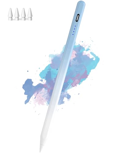 Active Stylus für Apple iPad (2018–2025), Kenkor Tablet für Pad Stift mit Palm-Ablehnung, Neigungssensitivitä, Stift Kompatibel mit iPad 6/7/8/9/10, Pro 12.9/11” M4, Air 3/4/5/M2, Mini 5/6 - Blue von Kenkor