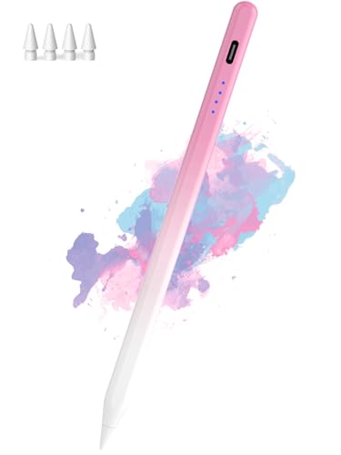 Stift Pen für iPad Apple (2018–2023), Kenkor Tablet für Pad Stift mit Palm-Ablehnung, Neigungssensitivitä, Active Stylus Pencil Kompatibel mit iPad 6/7/8/9/10, Pro 11/12,9", Mini 5/6, Air3/4/5 - Pink von Kenkor