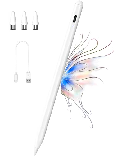 Stylus Stift für Touch Screens mit Magnetischem Design, Kenkor Tablet Stift POM 1,5 mm Feder für Android iOS, Stylus Pen für iPad/Pro/Air/Mini/iPhone/Samsung/Smartphones und Tablets Geräte (Weiß) von Kenkor