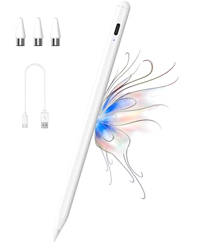 Stylus Stift für Touch Screens mit Magnetischem Design, Kenkor Tablet Stift POM 1,5 mm Feder für Android iOS Stylus Pen -Pad/Pro/Air/Mini/Phone/Huawei/Samsung/Smartphones und Tablets Geräte (Weiß) von Kenkor