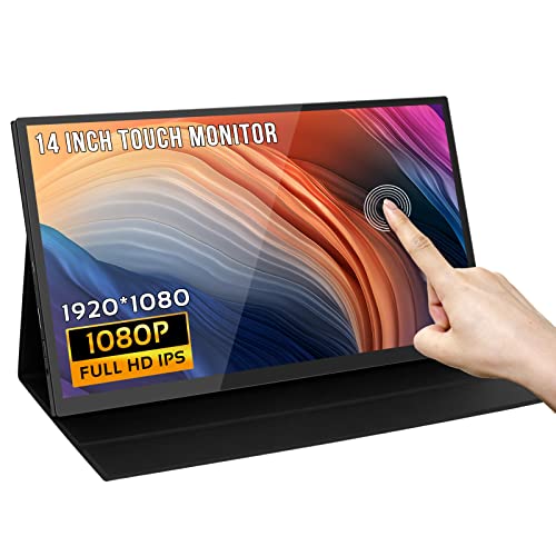 Kenowa 14 Zoll Portable Monitor Touchscreen Full HD 1920x1080 IPS Bildschirm PC 16:9 Tragbarer Display Mit HDMI USB Type-C für Laptop/Mac/Smartphone/Xbox/PS4, Eingebaute Lautsprecher Kenowa 14 Zoll Portable Monitor Touchscreen Full HD 1920x1080 IPS Bildschirm PC 16:9 Tragbarer Display Mit HDMI USB Type-C für Laptop/Mac/Smartphone/Xbox/PS4, Eingebaute Lautsprecher von Kenowa