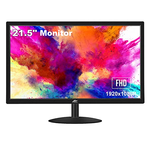 Kenowa PC Monitor 21.5 Zoll Business Computer Bildschirm Gaming Monitor FHD 1920x1080P 75Hz, 3ms Reaktionszeit mit HDMI & VGA Anschlüsse für Laptop/Xbox/PS3/PS4 von Kenowa