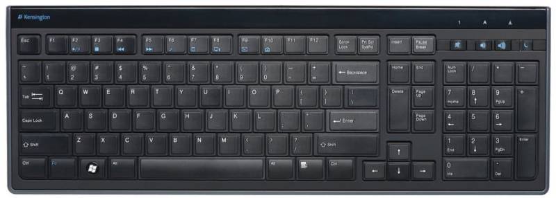 Advance Fit Full-Size Slim (DE) Tastatur schwarz von Kensington