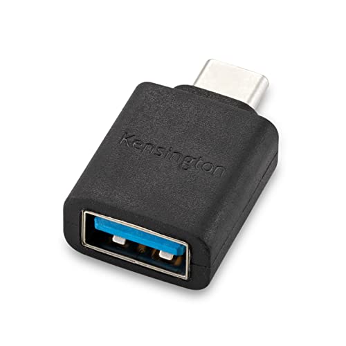 Kensington CA1010 USB-C-auf-USB-A-Adapter, M/F-Adapter, Plug & Play, superschnelle Datenübertragung bis zu 5Gbps, Schnellladefunktion, K33477WW von Kensington