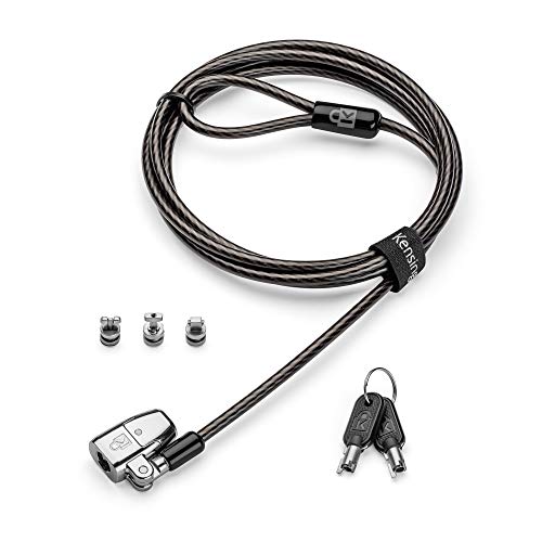Kensington ClickSafe Universelles 2.0 3-in-1 Laptopschloss, Ideal für alle Laptops mit T-Bar, Nano oder Wedge-Shaped Sicherheits-Slot, K68102EU, Schwarz von Kensington