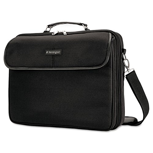 Kensington Deluxe Topload Laptoptasche - Einfach tragbare Tasche im klassischen Stil für 15,6 Zoll Laptops, Mit Tragegriff und Schultergurt für Männer & Frauen, K62560EU von Kensington