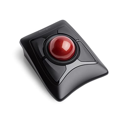 Kensington Expert Mouse, Kabellose Computermaus mit Trackball, Verbindung über Bluetooth® 4.0 LE oder USB-Nano-Empfänger mit Windows & macOS, ideal fürs Home Office, schwarz, K72359WW, 55 mm Trackball von Kensington