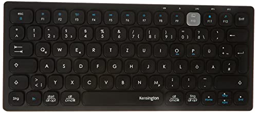 Kensington Kompakte Multi-Device Dual Wireless Tastatur, Bluetoothfähig, Windows-, Mac-, iOS-, ChromeOS-kompatibel, K75502DE,schwarz von Kensington