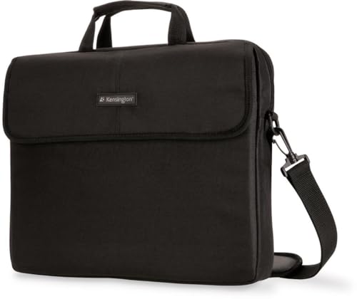 Kensington Laptop Tasche, Klassische Tasche für 15,6 Zoll Laptops mit Tragegriff und Schultergurt für Männer und Frauen, schwarz, K62562EU von Kensington